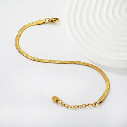 3.0 Pressure Sunflower Blade Chain 17 + 3cm + 6mm Round Tail Brand Hand Chain Steel/Gold asonjewelry