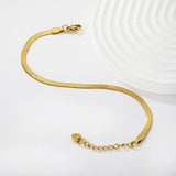3.0 Pressure Sunflower Blade Chain 17 + 3cm + 6mm Round Tail Brand Hand Chain Steel/Gold