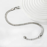 4.0 Water Jet Blade Chain 17 + 3cm + 6mm Round Tail Brand Hand Chain Steel/Gold