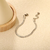 4.0 Water Jet Blade Chain 17 + 3cm + 6mm Round Tail Brand Hand Chain Steel/Gold