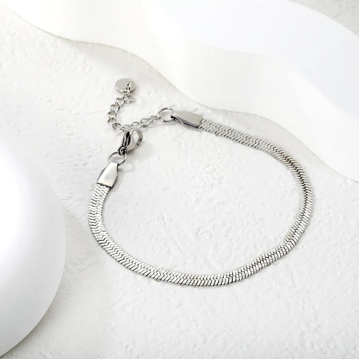 4.0 Water Jet Blade Chain 17 + 3cm + 6mm Round Tail Brand Hand Chain Steel/Gold asonjewelry