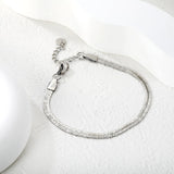 4.0 Water Jet Blade Chain 17 + 3cm + 6mm Round Tail Brand Hand Chain Steel/Gold