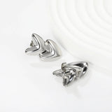 14*23mm heart-shaped earrings, steel color / gold color asonjewelry