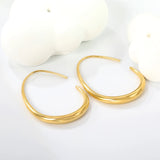 29*39.2mm Egg-Shaped Hoop Earrings Gold Drip Rose Red Drip Light Blue asonjewelry