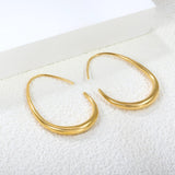 29*39.2mm Egg-Shaped Hoop Earrings Gold Drip Rose Red Drip Light Blue asonjewelry