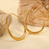 29*39.2mm Egg-Shaped Hoop Earrings Gold Drip Rose Red Drip Light Blue asonjewelry