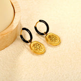 2mm x 12mm Black Drip Earring Hooks 14.6mm x 16.2mm Oval Halloween Spider Web Accessories asonjewelry