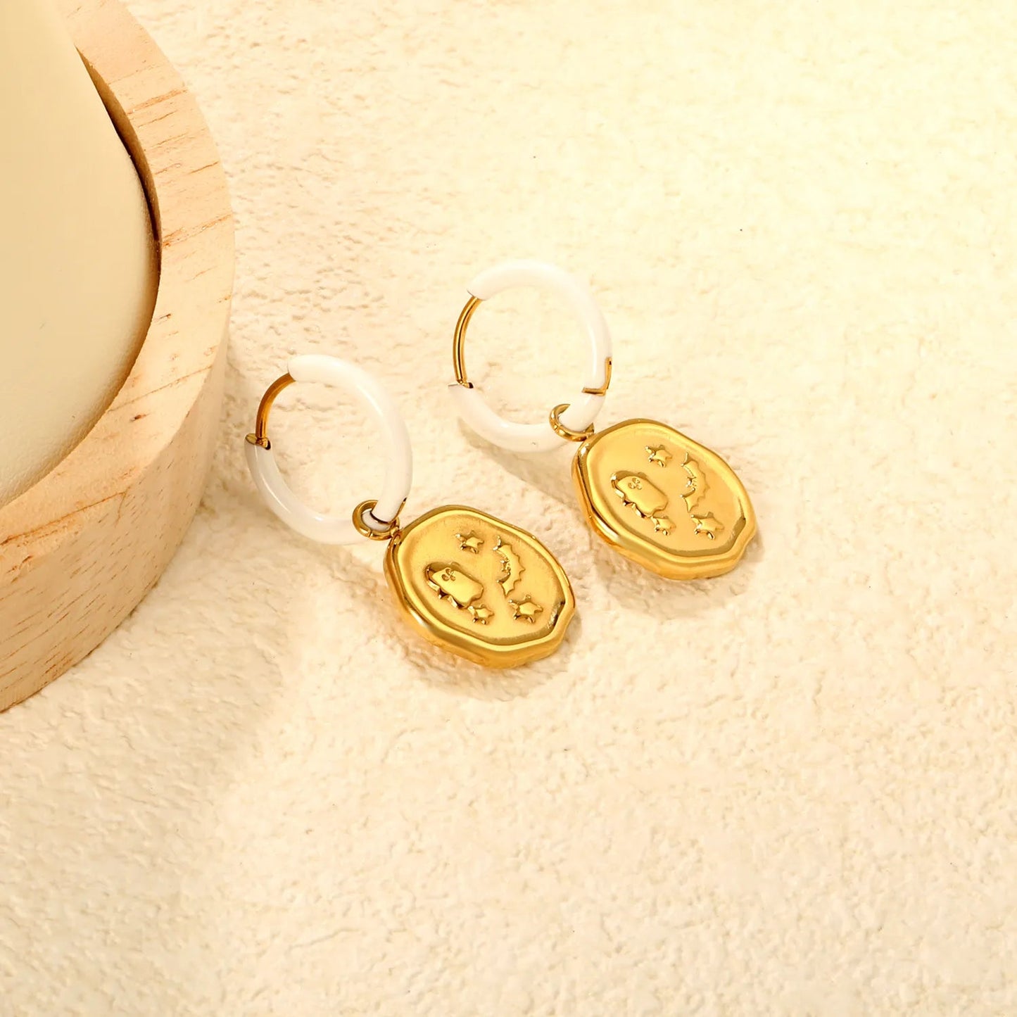 2mm x 12mm white teardrop earring backs 14.6mm x 16.2mm irregular oval Halloween accessories asonjewelry