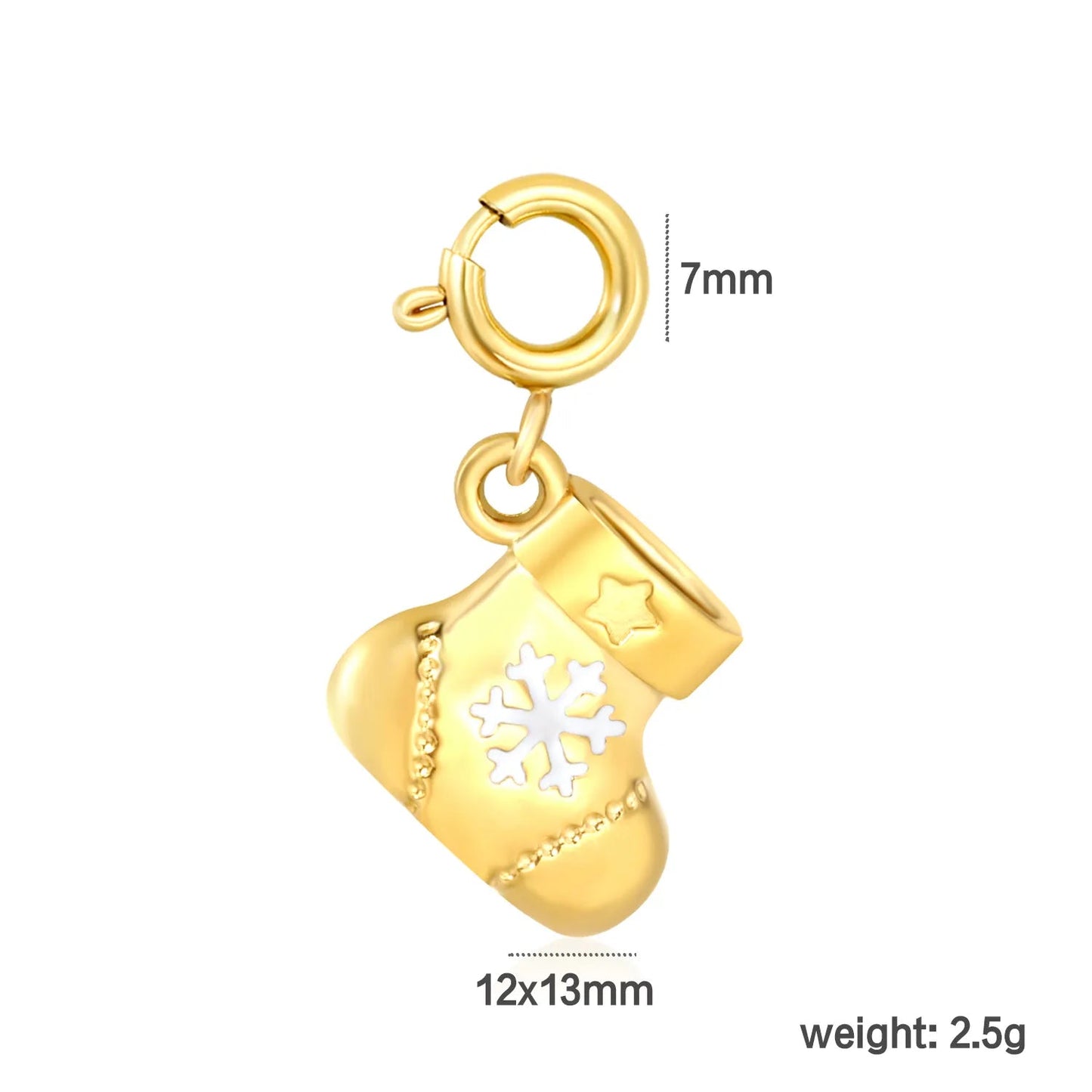 12*13mm Drip-Style Snow Boot 7mm Spring Buckle Accessory Gold asonjewelry