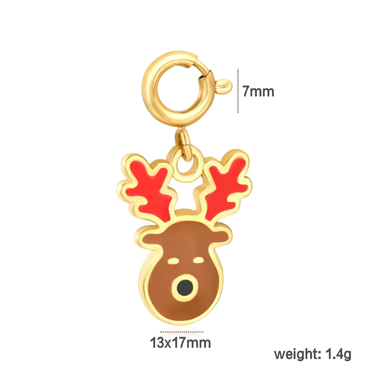 13*17mm Drip-Style Elk 7mm Spring Buckle Accessory Gold asonjewelry
