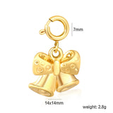 14*14mm Bell with 7mm Spring Clip Accessory Gold asonjewelry
