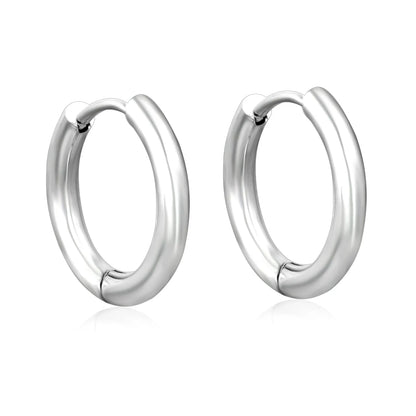 (Same as LPE12541S) Three-Pair Coil Earrings, Steel Color - Asonjewelry