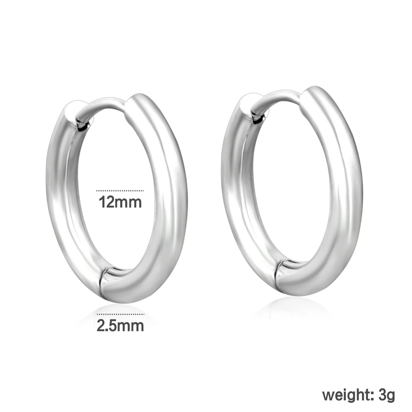 (Same as LPE12541S) Three-Pair Coil Earrings, Steel Color - Asonjewelry