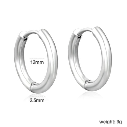 (Same as LPE12541S) Three-Pair Coil Earrings, Steel Color - Asonjewelry