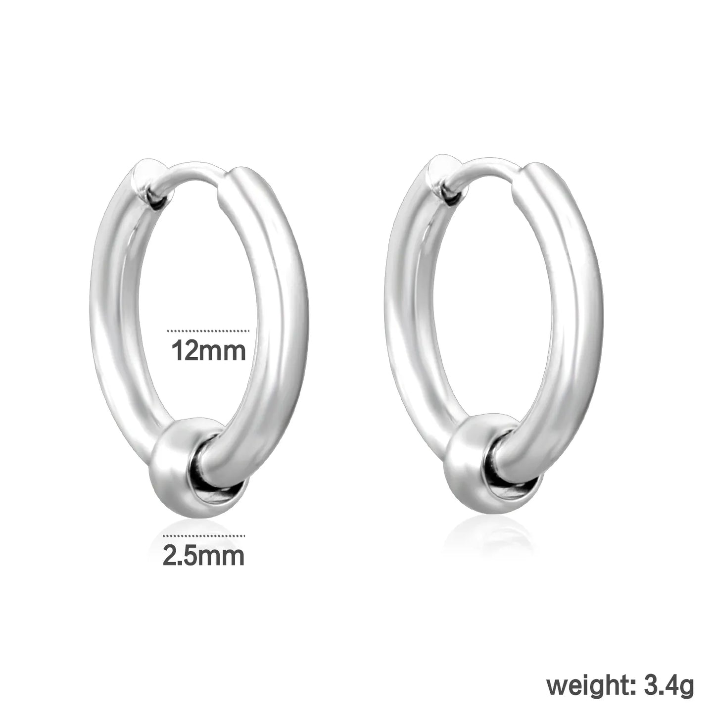 (Same as LPE12541S) Three-Pair Coil Earrings, Steel Color - Asonjewelry