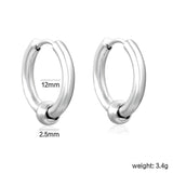 (Same as LPE12541S) Three-Pair Coil Earrings, Steel Color - Asonjewelry