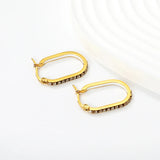 2.26 * 22mm oval-shaped geometric band with white/purple/blue/pink/orange diamonds, ear hooks, golden color asonjewelry