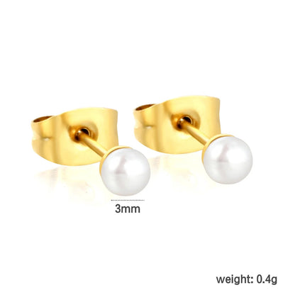 3mm/4mm/5mm/6mm/7mm/8mm/9mm bread pearl (freshwater pearl) butterfly stud earrings, gold asonjewelry