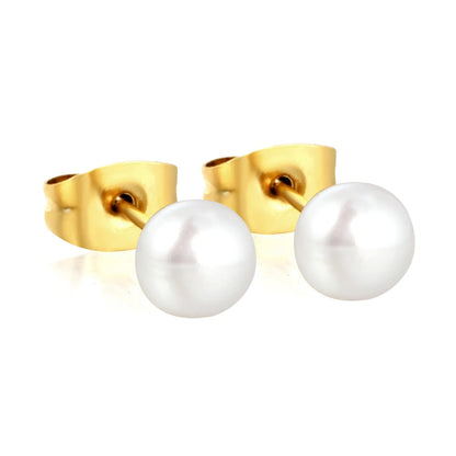3mm/4mm/5mm/6mm/7mm/8mm/9mm bread pearl (freshwater pearl) butterfly stud earrings, gold asonjewelry