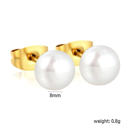 3mm/4mm/5mm/6mm/7mm/8mm/9mm bread pearl (freshwater pearl) butterfly stud earrings, gold asonjewelry
