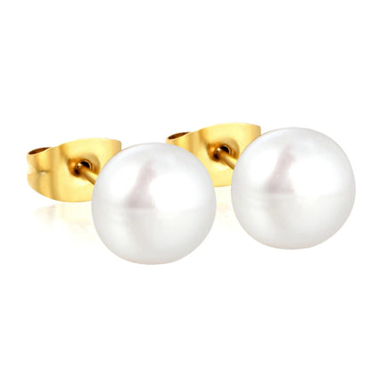 3mm/4mm/5mm/6mm/7mm/8mm/9mm bread pearl (freshwater pearl) butterfly stud earrings, gold asonjewelry