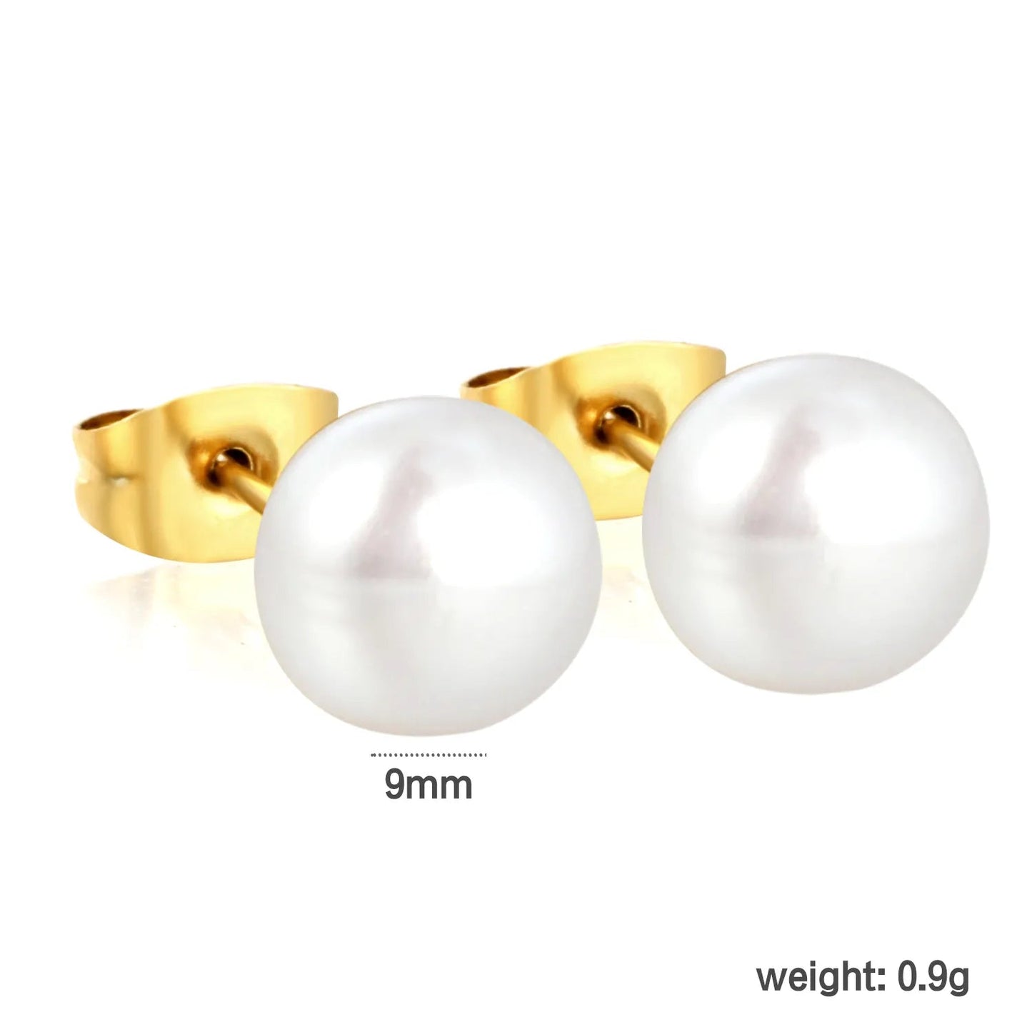 3mm/4mm/5mm/6mm/7mm/8mm/9mm bread pearl (freshwater pearl) butterfly stud earrings, gold asonjewelry