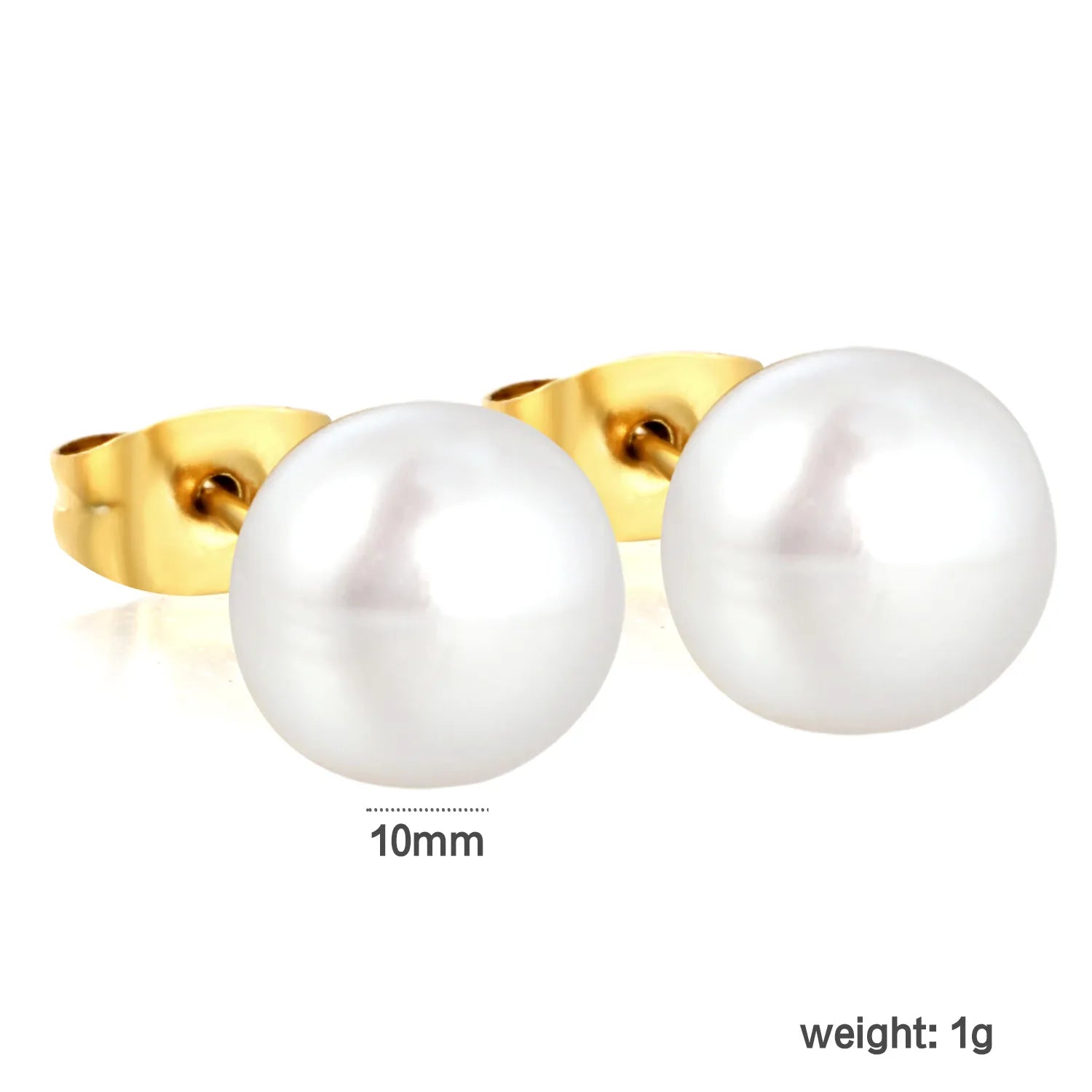 3mm/4mm/5mm/6mm/7mm/8mm/9mm bread pearl (freshwater pearl) butterfly stud earrings, gold asonjewelry