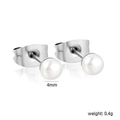 3mm/4mm/6mm/7mm/8mm/9mm/10mm bread pearl (freshwater pearl) butterfly earrings, steel color asonjewelry