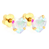 (Same as LPE16081G) 4 pairs of gold-plated stainless steel cartilage stud earrings - Asonjewelry