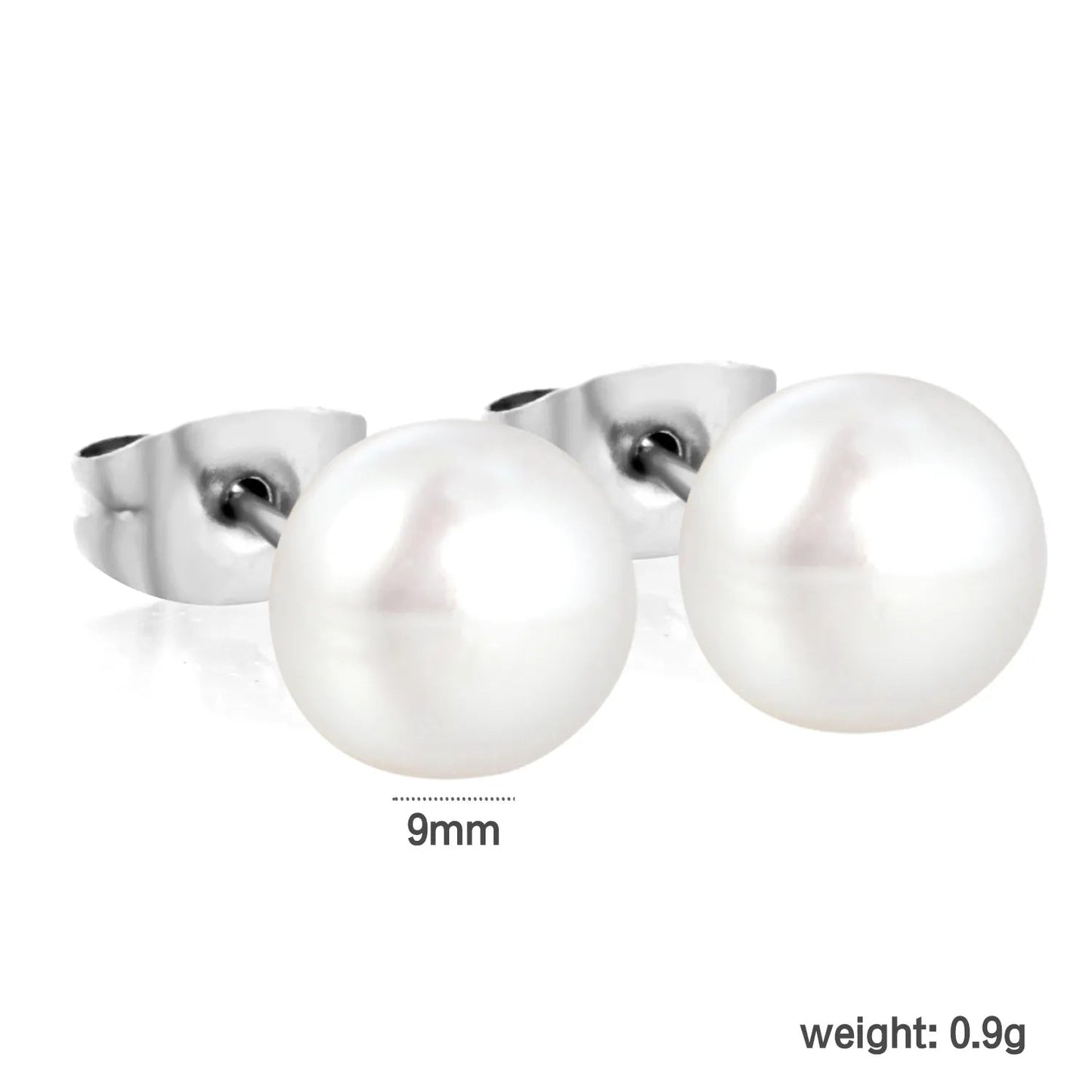 3mm/4mm/6mm/7mm/8mm/9mm/10mm bread pearl (freshwater pearl) butterfly earrings, steel color asonjewelry
