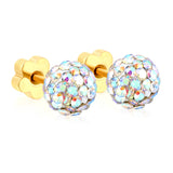 (Same as LPE16081G) 4 pairs of gold-plated stainless steel cartilage stud earrings - Asonjewelry
