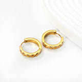 15.5 inch 4*20mm circular irregular CNC-set diamond earrings in gold color asonjewelry