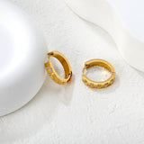 15.5 inch 4*20mm circular irregular CNC-set diamond earrings in gold color asonjewelry