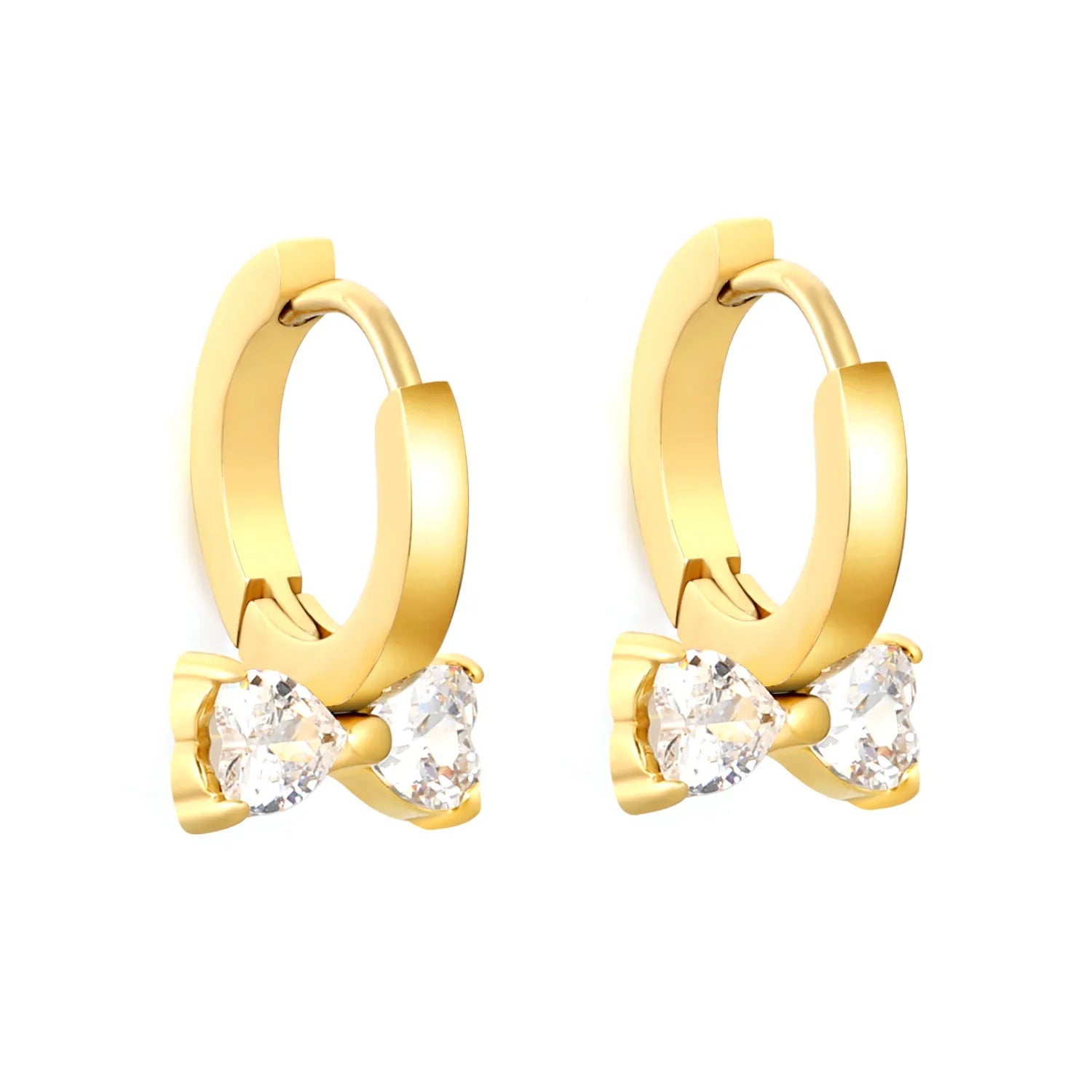 3 Pairs Gold Ear Cuff Set 2.0Inner 9mm Spherical Ear Cuffs & 95mm Butterfly White Zircon Inlaid Elegant Fashion Ear Accessories for Women Daily Casual Party Office Wear asonjewelry