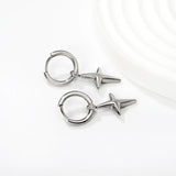 2.0* 10mm ear hook 3.8mm lathe ring 12.7*16.3mm cross-shaped earring steel color/golden asonjewelry