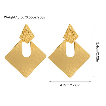 Wholesale Original design women's Stainless steel earrings From 2.46x3.68cm-6.45x3.5cm small jewelry simple 18K gold earrings Asonjewelry
