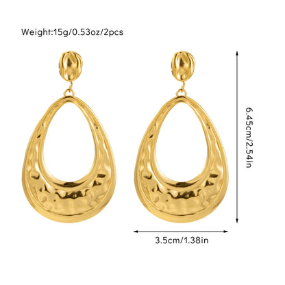 Wholesale Original design women's Stainless steel earrings From 2.46x3.68cm-6.45x3.5cm small jewelry simple 18K gold earrings Asonjewelry