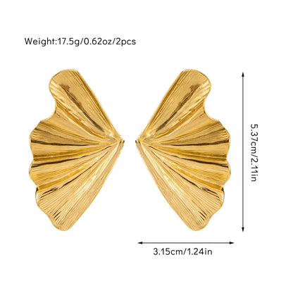 Wholesale Original design women's Stainless steel earrings From 2.46x3.68cm-6.45x3.5cm small jewelry simple 18K gold earrings Asonjewelry