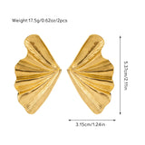 Wholesale Original design women's Stainless steel earrings From 2.46x3.68cm-6.45x3.5cm small jewelry simple 18K gold earrings