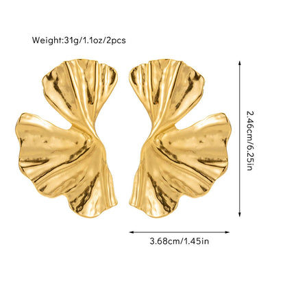 Wholesale Original design women's Stainless steel earrings From 2.46x3.68cm-6.45x3.5cm small jewelry simple 18K gold earrings Asonjewelry