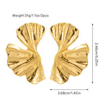 Wholesale Original design women's Stainless steel earrings From 2.46x3.68cm-6.45x3.5cm small jewelry simple 18K gold earrings