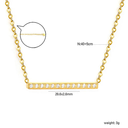 29.6 * 2.6mm single-cut CNC diamond pendant with 0.4 cross chain, 40 + 5cm + 6mm round tail tag. Necklace in gold asonjewelry