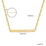 29.6 * 2.6mm single-cut CNC diamond pendant with 0.4 cross chain, 40 + 5cm + 6mm round tail tag. Necklace in gold asonjewelry