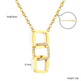 9.7mm wide smooth geometric hollowed design 9.7mm mnc diamonds0.4 cross chain. 45+5cm+6mm round tail Necklace Gold asonjewelry