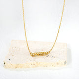 20*2mm single-cut CNC white diamond 3mm NK chain accessory 0.35 cross chain 42 + 5cm + 6mm round tail label necklace gold asonjewelry