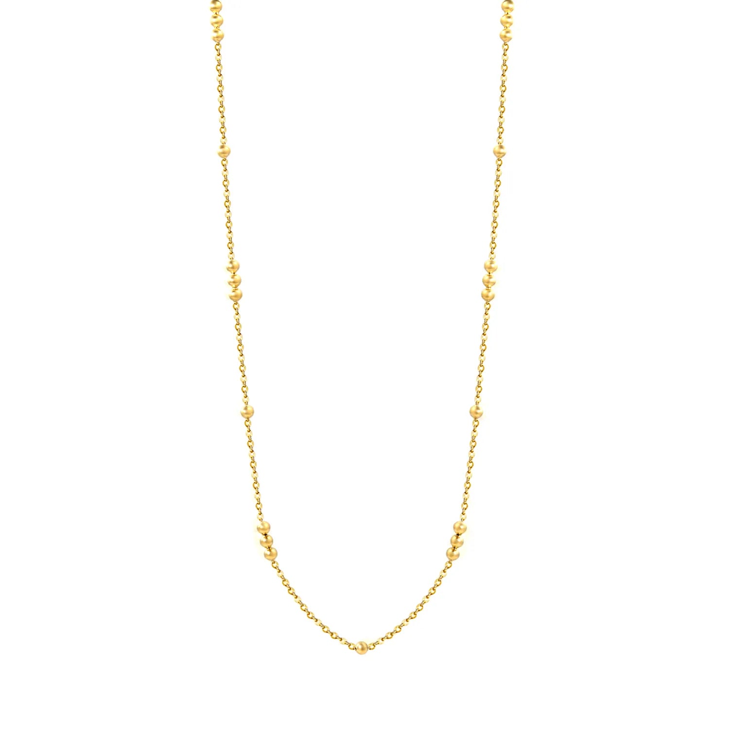(LP300645G) Ball O-Link Necklace, Gold - Asonjewelry