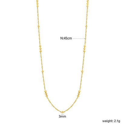 (LP300645G) Ball O-Link Necklace, Gold - Asonjewelry
