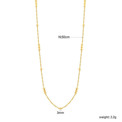 (LP300645G) Ball O-Link Necklace, Gold - Asonjewelry