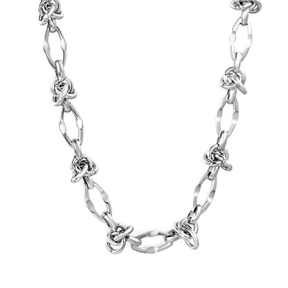 Knotted Chain, Steel Color - Asonjewelry