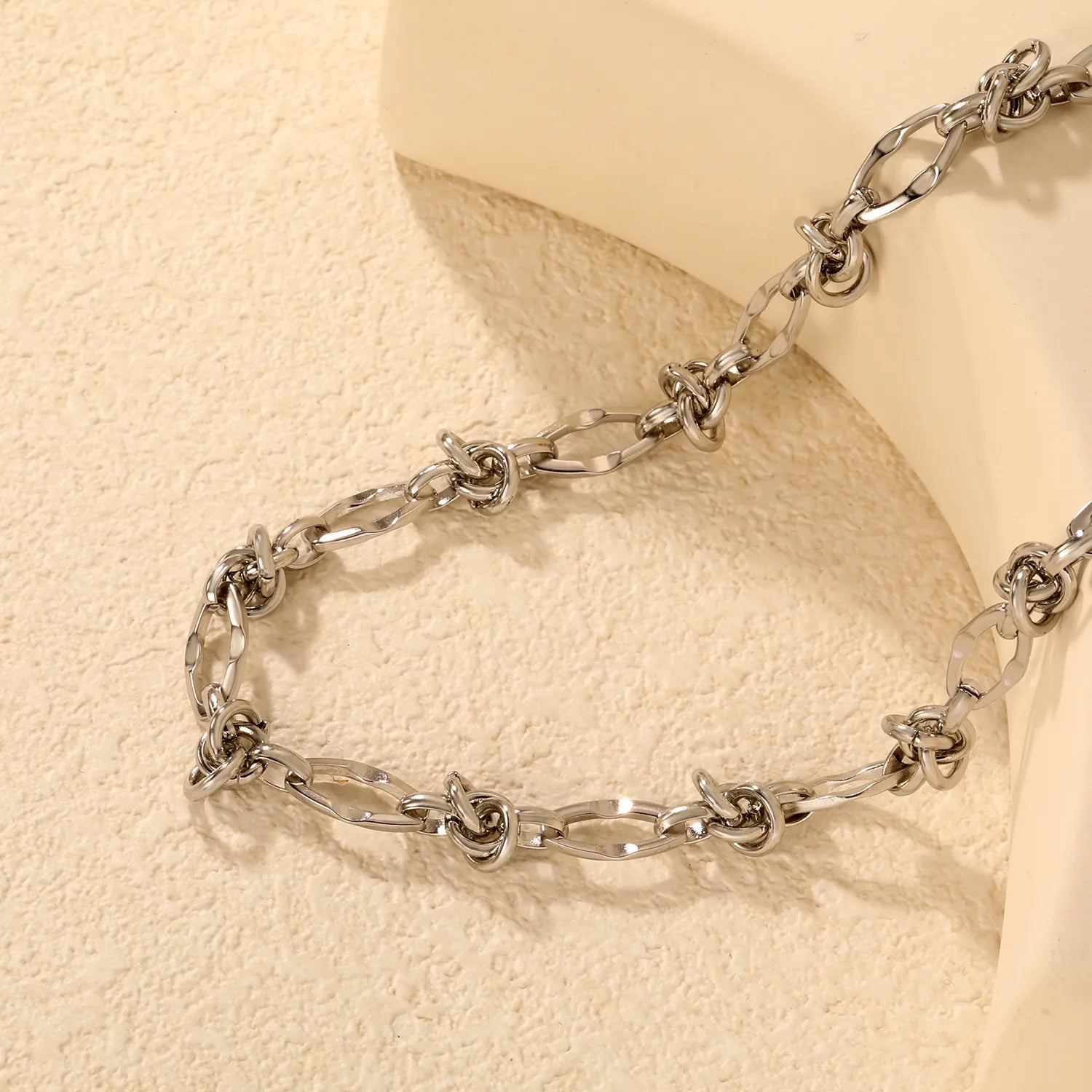 Knotted Chain, Steel Color - Asonjewelry